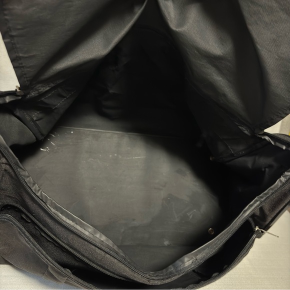 American Flyer XL Black Duffel bag with shoulder strap travel weekender bag - Picture 7 of 10